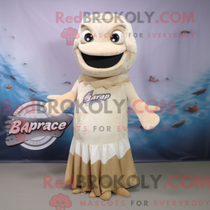 Beige Barracuda maskot...
