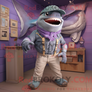 Lavender Megalodon mascot...