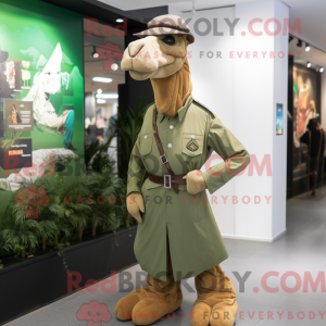 Olive Camel mascot costume...