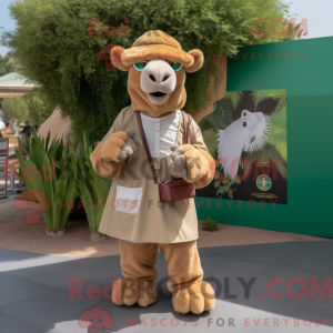Olive Camel mascot costume...