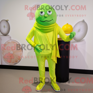 Lime grøn citron maskot...