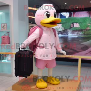 Pink Duck maskot...