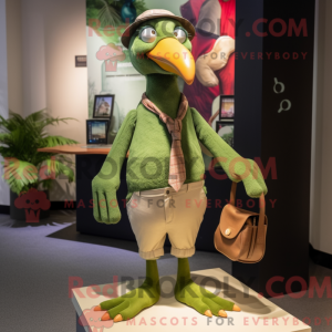 Olive Dodo Bird Maskottchen...