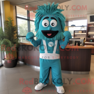 Teal Spaghetti mascot...