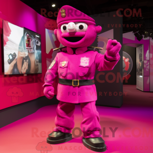 Magenta Soldier mascot...