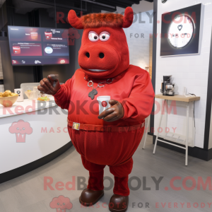 Maskottchenkostüm Red Beef...