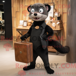Black Weasel maskot kostyme...