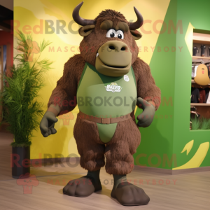 Olive Bison maskot drakt...