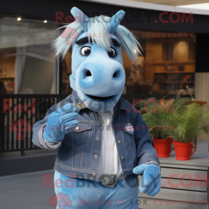 Sky Blue Quagga maskot...