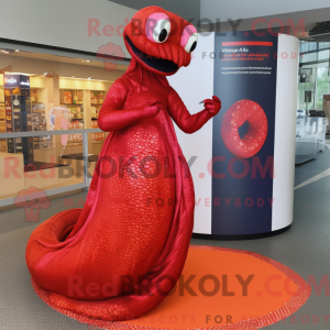 Red Snake mascot costume...