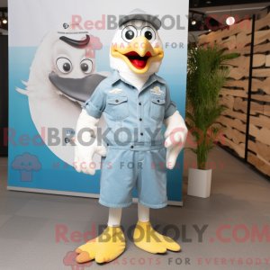 Cream Gull mascot costume...