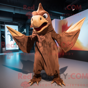 Brun Pterodactyl maskot...