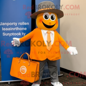 Orange Anwalt Maskottchen...
