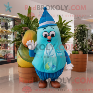 Turquoise Pear mascot...