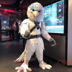 White Hawk mascot costume...