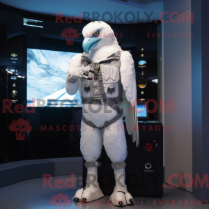 White Hawk mascot costume...