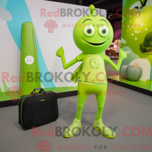 Lime Green Aglet mascot...