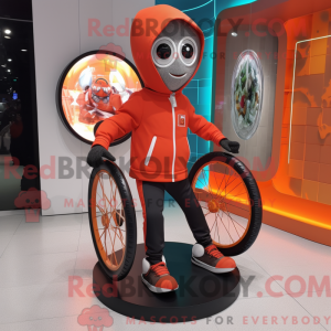 Unicyclist mascot costume...