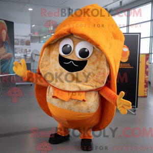 Orange Tacos Maskottchen...