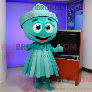 Turquoise Television mascot...