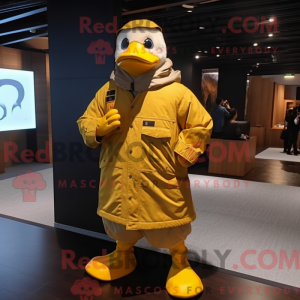 Yellow Goose mascot costume...