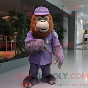 Lavendel Orangutang maskot...