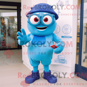 Figura azul de máscara de...