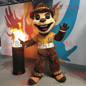 Brown Fire Eater mascot...