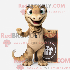 Tan Hydra maskotdraktfigure...