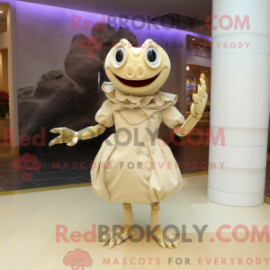 Beige Crab mascot costume...