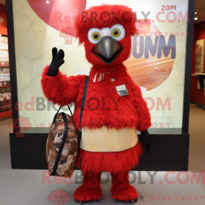 Red Emu mascot costume...