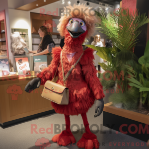 Maskottchenkostüm Roter Emu...