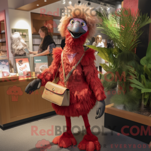 Red Emu mascot costume...