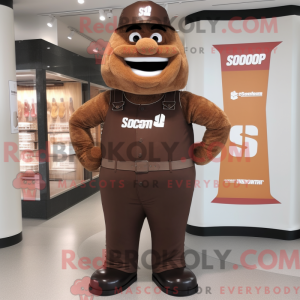 Brown Strongman mascot...