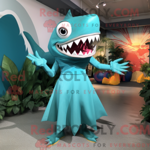 Turkis Megalodon maskot...