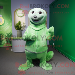 Lime Green Seal mascot...
