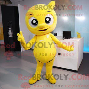 Lemon Yellow Acrobat mascot...