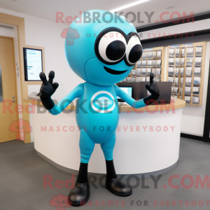 Cyan Anwalt Maskottchen...
