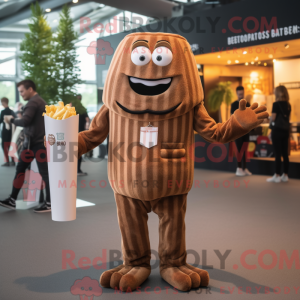 Brown French Fries mascot...