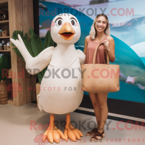 Beige Albatross maskot...