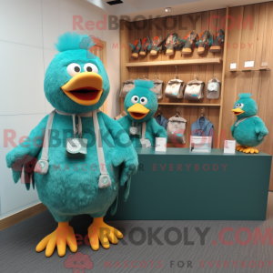 Teal Hens mascottekostuum...