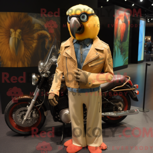 Tan Macaw-mascottekostuum...