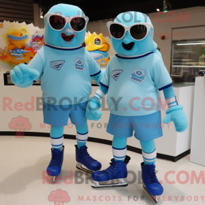 Sky Blue Pair Of Ice Skates...