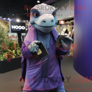 Purple Komodo Dragon mascot...