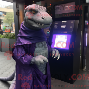 Purple Komodo Dragon mascot...