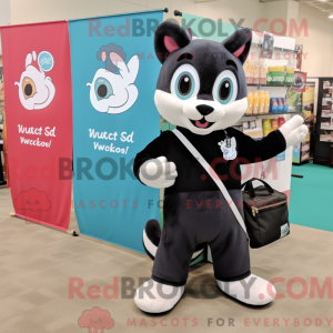Black Weasel mascot costume...