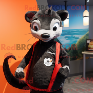 Black Weasel mascot costume...