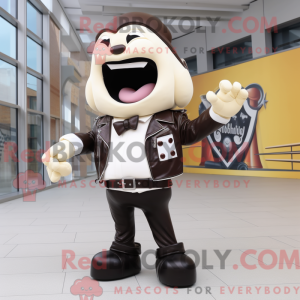 Cream Plum mascot costume...