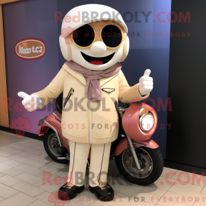 Cream Plum mascot costume...