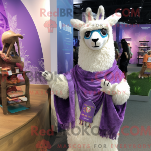 Lavendel Lama maskot...